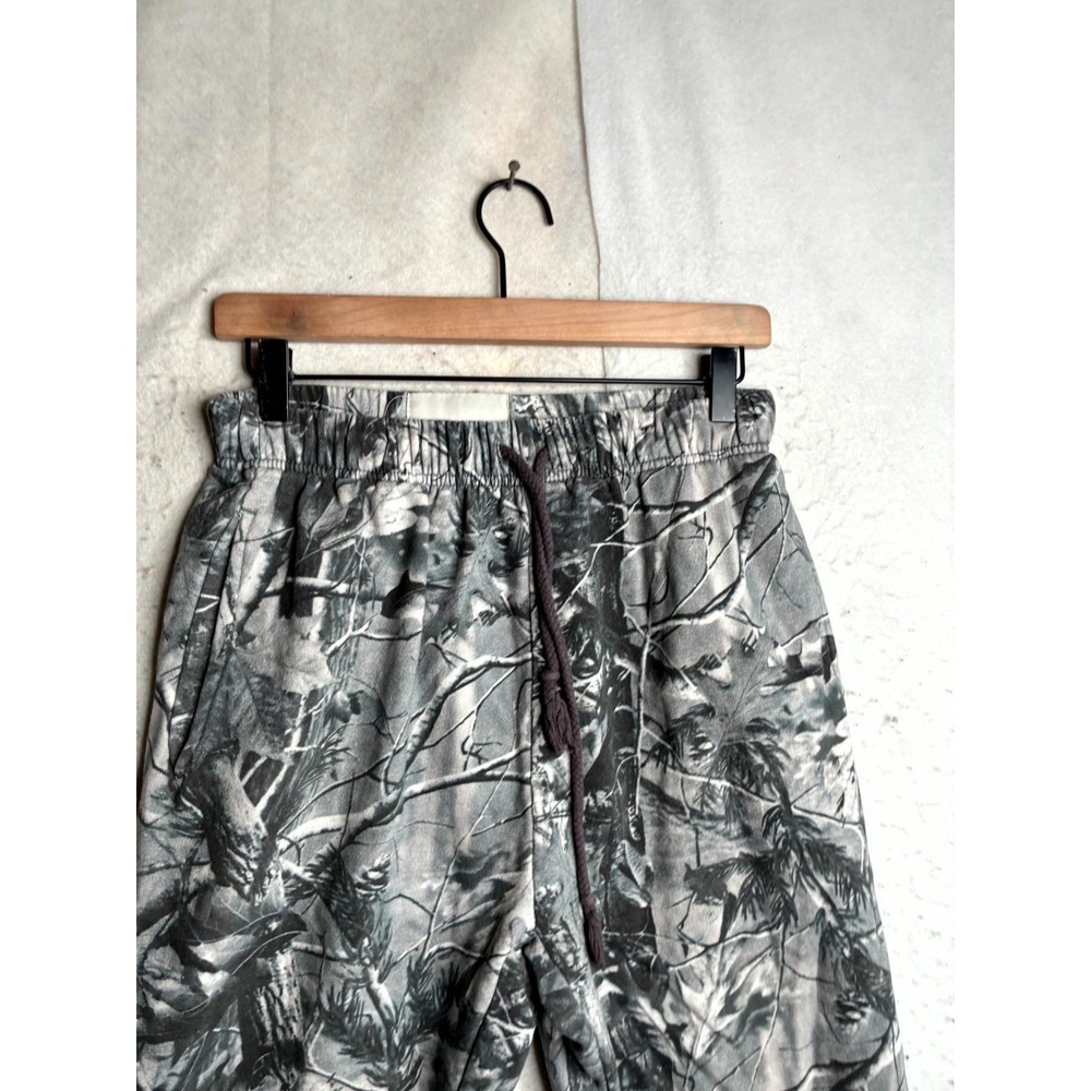 PacSun Sweatpants Mens Small Gray Woodland Camouflage Straight Leg Drawstring - Picture 2 of 15